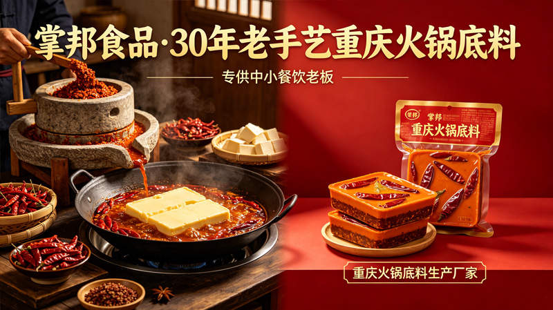 重庆火锅底料生产厂家掌邦食品，30年老手艺专供中小餐饮老板